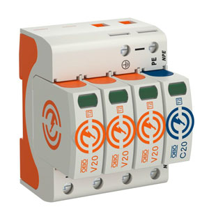 Surge Arrester V20, 3-pole + NPE, 280 V | 5095253
